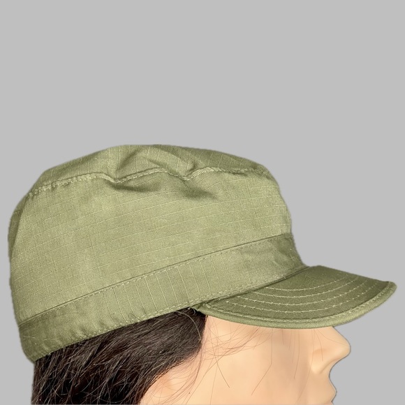 VTG Military Issued Green Ear Flap Cold Weather Combat Patrol Cap BDU Size 7 - Picture 6 of 10